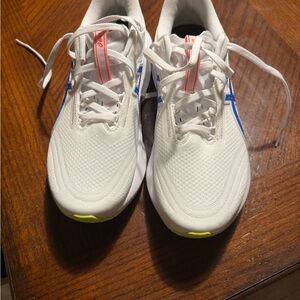 Asics White and Blue Athletic Shoes